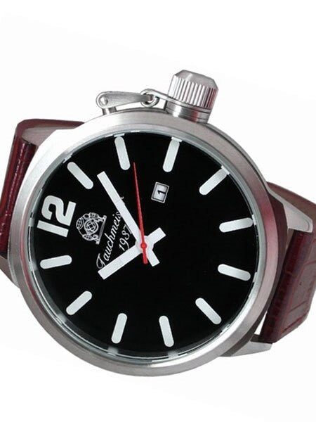 Tauchmeister XXL 58mm Black Dial Military Watch with Crown Protector #T0291