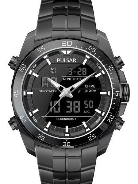 Pulsar On The Go Watch with Daily Alarm, Stopwatch, and Hourly Chime #PW6011