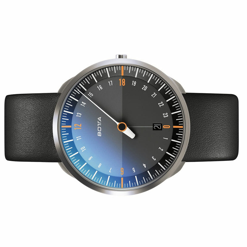 Botta UNO 24 one hand 24-hour Swiss quartz watch with 40mm titanium case #429010