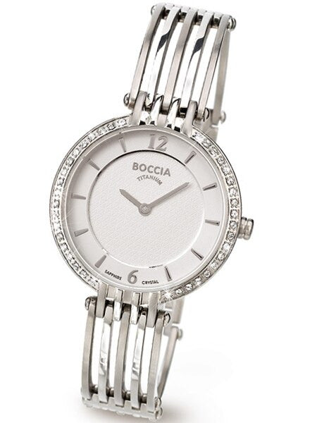 Boccia Ladies Quartz Watch with Titanium Bracelet and Swarovski Crystals #3230-01