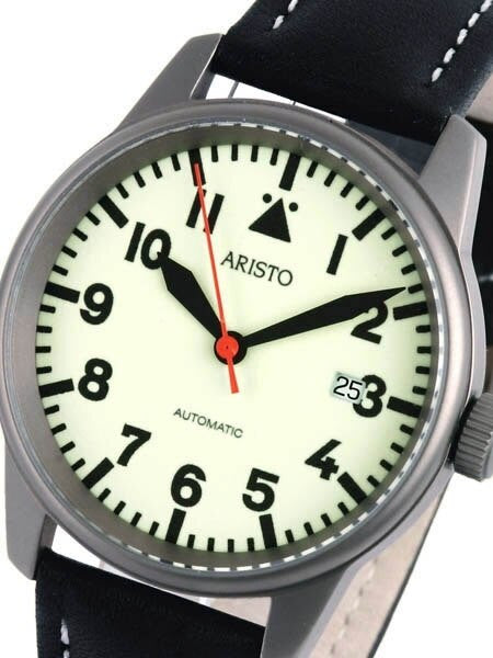 Aristo 5H70TI Titanium Case Swiss Automatic Watch with Luminous Dial