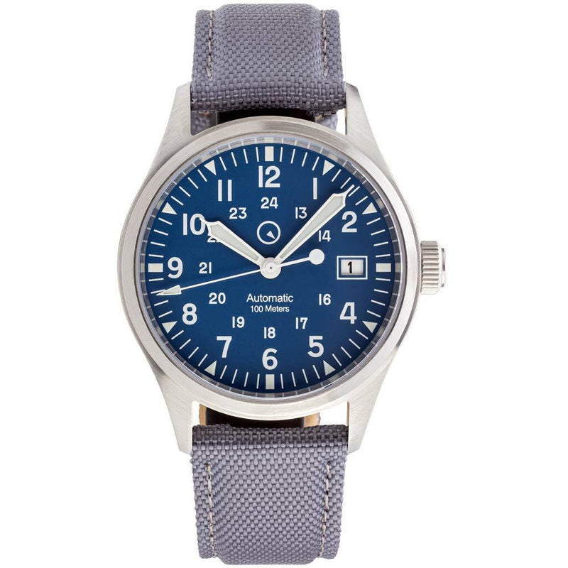 Islander Mitchel Automatic Field Watch with Nylon Weave Strap and an AR Sapphire Crystal #ISL-42