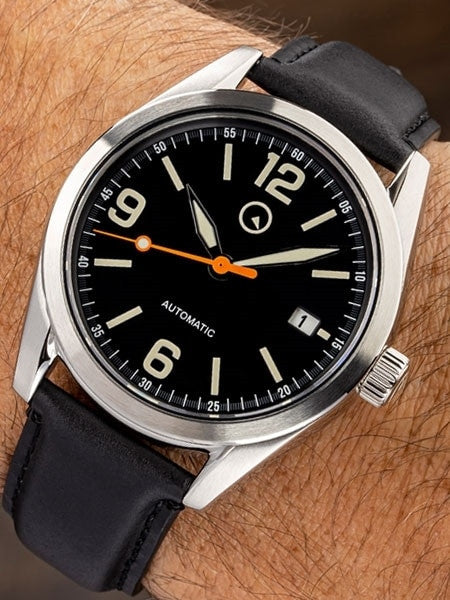 Islander Automatic Watch with Leather Strap and an AR Dome Sapphire Crystal #ISL-53