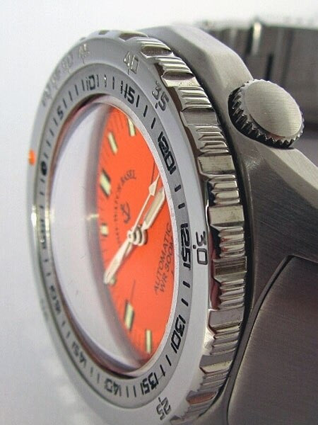 Zeno Army Dive Watch with Orange Dial and Swiss ETA Automatic Movement #465N-A5M