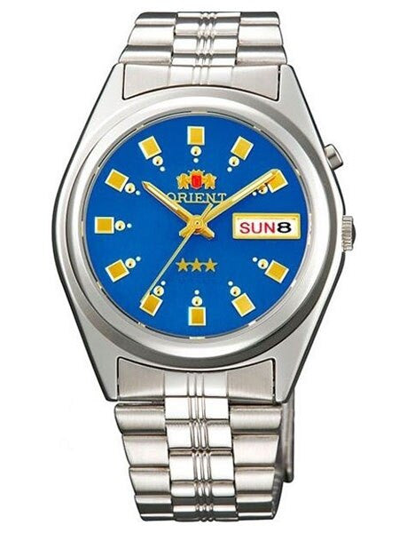 Orient Automatic Watch with Blue Dial, Day-Date and SS Bracelet #EM6Q00EJ
