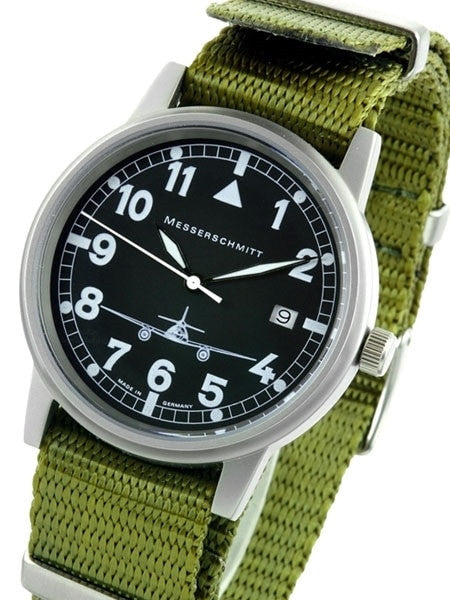 Messerschmitt 38.5mm Stainless Steel Case Aviator Watch #ME262S