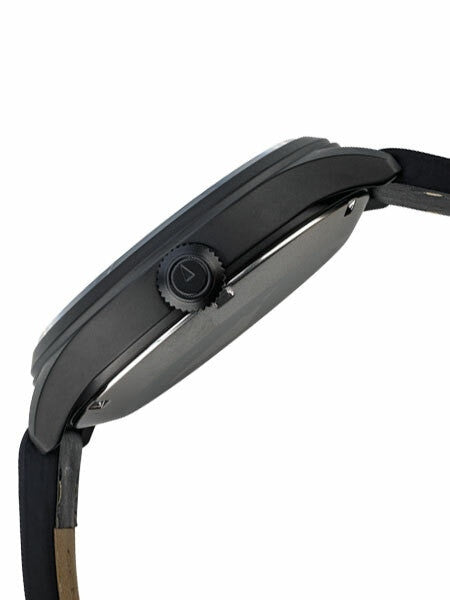 Islander Black DLC Aviator Automatic Watch with Leather Strap and an Anti-Reflective Sapphire Crystal #ISL-46