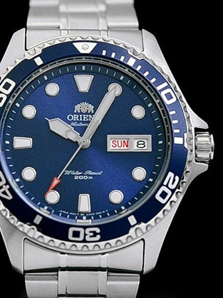 Orient Blue Dial Automatic Dive Watch with SS Bracelet #AA02005D