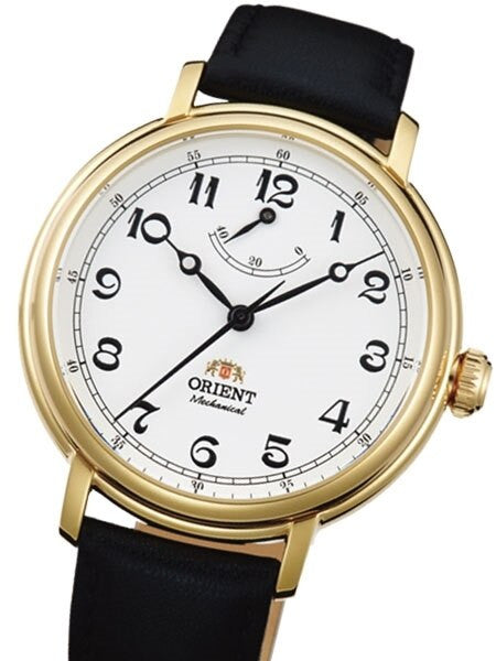 Orient Monarch Hand Winding Watch with White Dial and Power Reserve Indicator #DD03001W