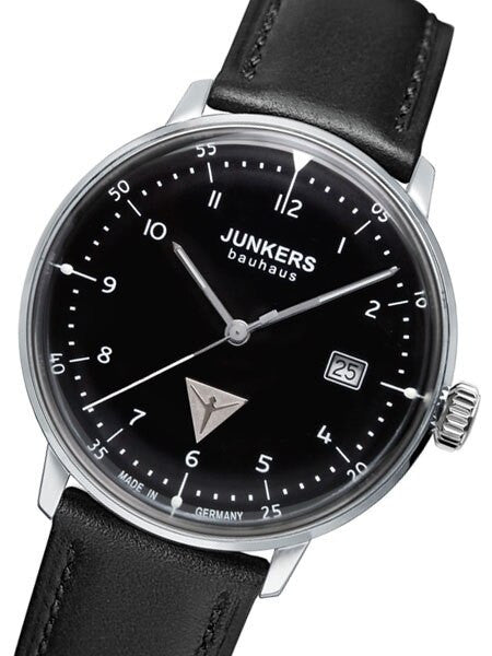 Junkers Bauhaus Swiss Quartz Watch with Domed Hesalite Crystal #6046-2