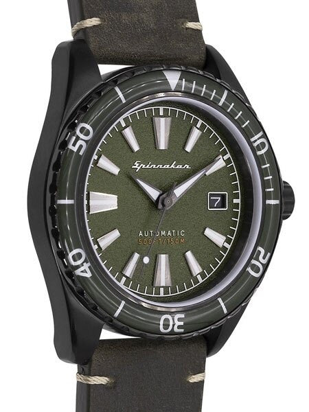 Spinnaker Fleuss Automatic Vintage Style Sports Watch with 43mm PVD Case #SP-5056-04