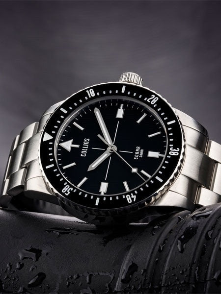Collins SONAR Swiss Automatic, 300-M Dive Watch with 39.5mm Case and a Sapphire Crystal #CWC01