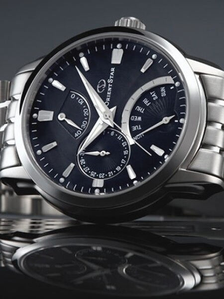 Orient Star Retrograde Day Watch with Date, Power Reserve, Sapphire Crystal #DE00002B