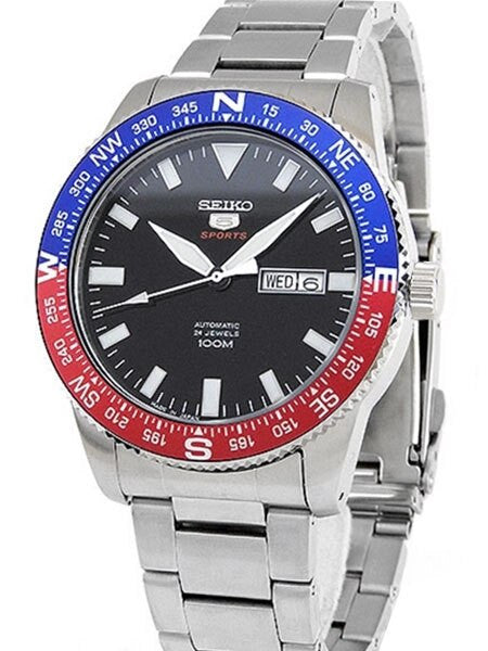 Scratch and Dent - Seiko 5 Sports 24-Jewel, Automatic with Rotating Compass Bezel #SRP661J1