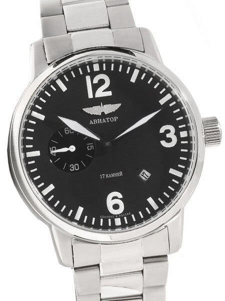 Aviator 45mm Mechanical, Hand Wind Watch with SuperLuminova Hands and Markers #6975645B