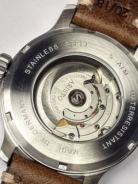 Aristo 42mm Swiss Automatic Aviator Watch with Sapphire Crystal #7H102