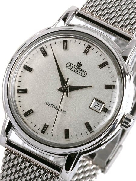 Aristo 4H101SMIL AristoCrat Silver Mesh Bracelet Swiss Automatic Watch