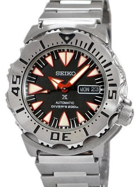 Seiko 2nd Generation Black-Red Monster with new 24-Jewel Automatic Movement #SRP313K2