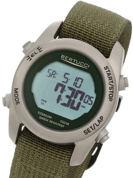 Bertucci G-1T Digital Multi-Function Titanium Chronograph Watch with Alarm #23006