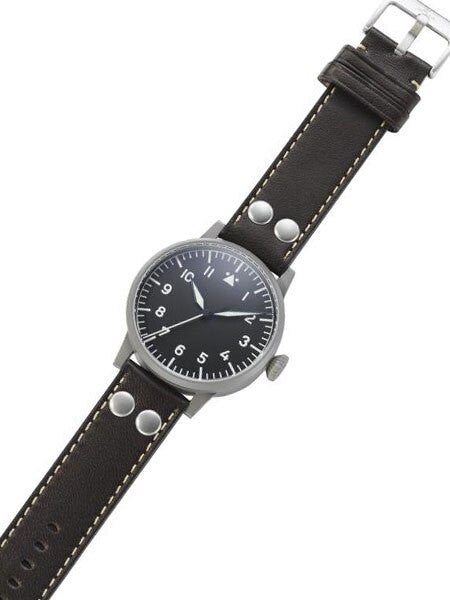 Laco 36mm Hamburg Type A Dial Hand Wind Pilot Watch with Sapphire Crystal #861736