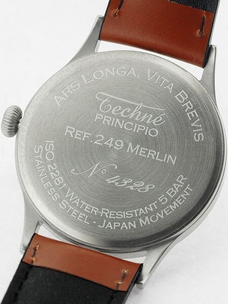 Techne 38mm Merlin Quartz Aviator Watch with Onion Crown and Small Seconds #249.053