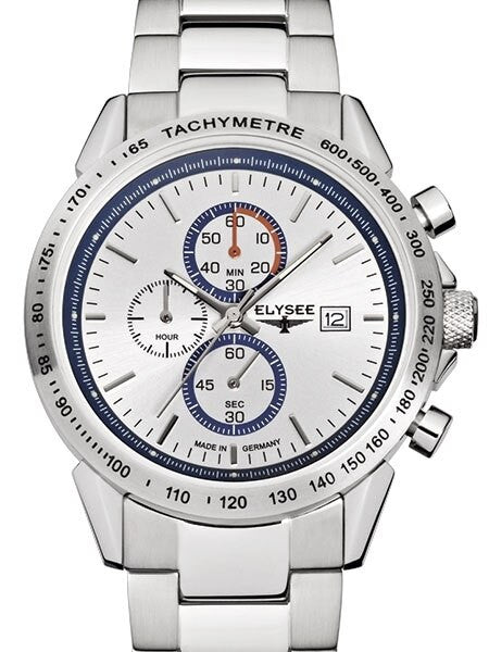 Elysee Arrow Chronograph with Stopwach, 12 Hour Totalizer, and 42mm Case #13264