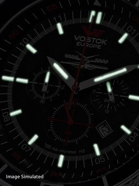 Vostok-Europe Ekranoplan Caspian Sea Monster Tritium Tube Chronograph #5464136