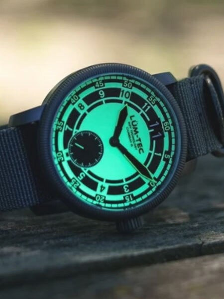 Lum-Tec Combat 43mm Watch with a Luminous Dial and Dome Sapphire Crystal #B47Max