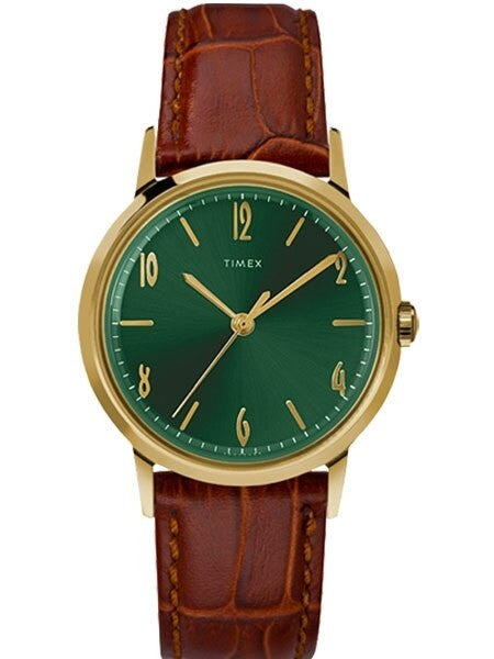 Timex 34mm Marlin Mechanical (Hand Wind) Watch with Green Dial #TW2U01700ZV