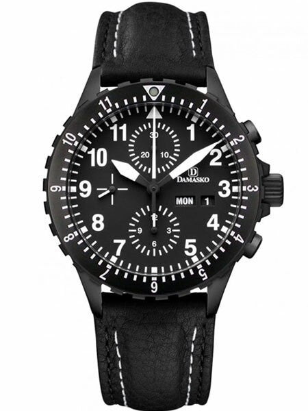 Damasko Swiss Valjoux 7750 Chronograph with Dual Time Bezel #DC66BK