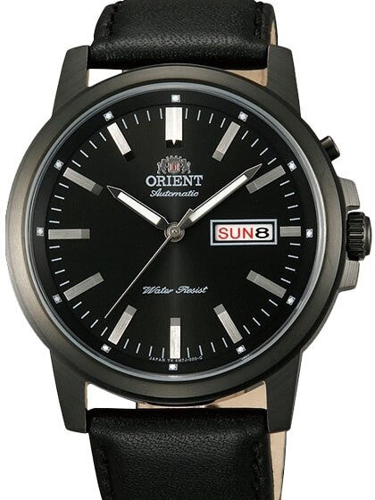 Scratch and Dent - Orient 42mm PVD Starfish Day and Date Automatic Watch with Black Dial #EM7J001B