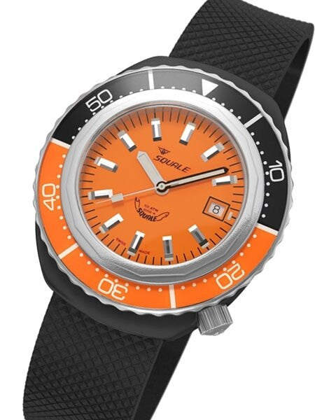 Squale 1000 meter Professional Swiss Automatic Dive watch with Black PVD Case #2002O-PVD-R