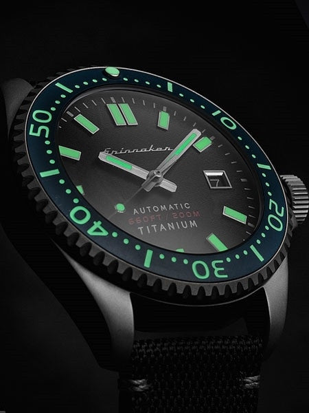 Spinnaker Tesei Titanium Automatic 200 Meter Dive Watch With Black Dial SP-5061-01
