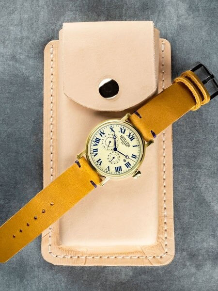Brillier 43mm Klassique Automatic Watch with Horween Leather Strap #BR-10