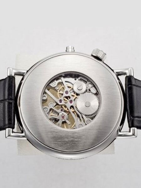 Rougois Open Skeleton Mechanical Watch with Unique Pop-Open Outer Ring #RS094