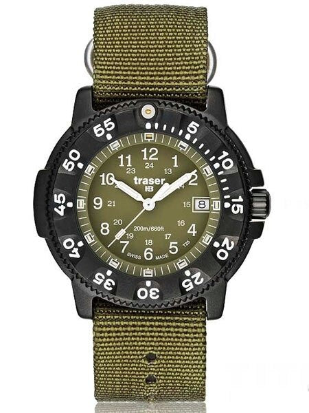 Traser Commander 100 Pro Military Black PVD Titanium Watch with Sapphire Crystal #100155