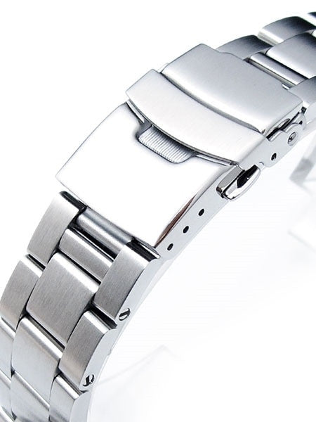 Strapcode 22mm Super-O "Boyer" watch band with Straight Ends #SS221803B019S
