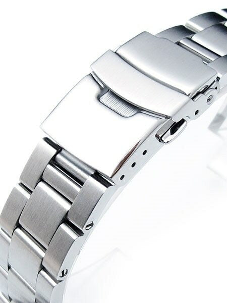Strapcode 20mm Super-O "Boyer" watch band with Straight Ends #SS202003B023