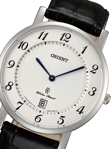 Orient Class Quartz Dress Watch with Sapphire Crystal and Elegant White Dial  #GW0100JW