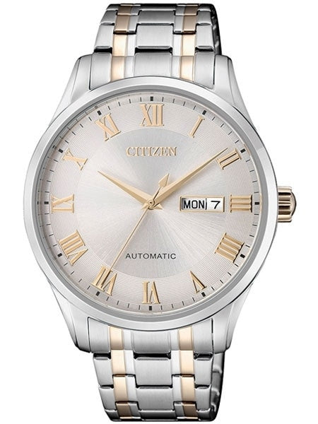 Citizen Automatic Silver Dial Watch with Two-Tone Bracelet #NH8366-83A