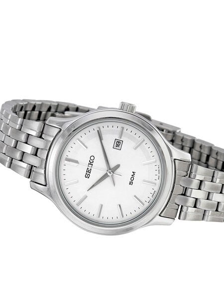 Seiko Women's Quartz Dress Watch with Bracelet and Silver Dial #SUR799