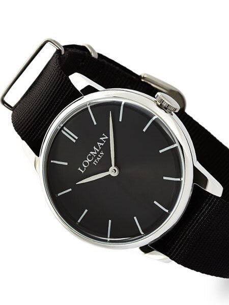 Locman 1960's Collection Sporty Quartz Dress Watch with 41mm Case #0251V01-00BKNKNK