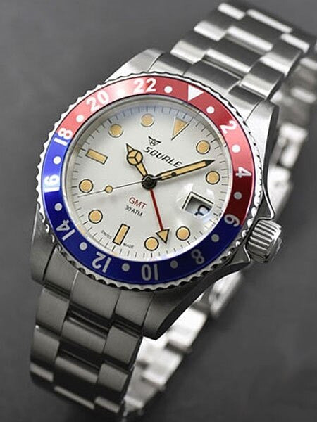 SCRATCH AND DENT - Squale 300 meter PEPCI GMT Swiss Automatic Dive watch with Sapphire Crystal #1545-PANAM