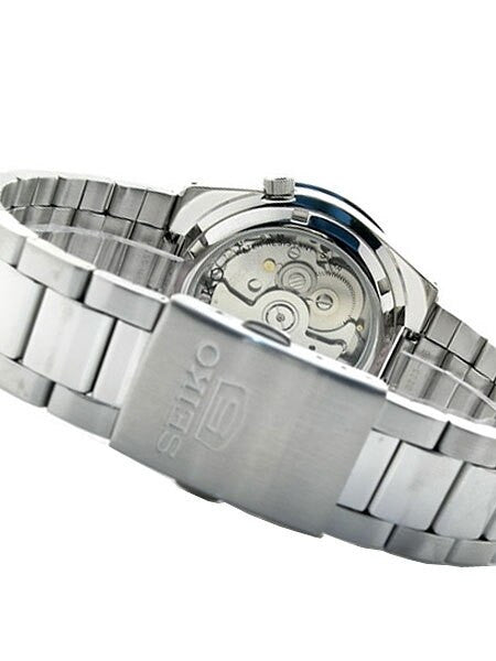 Seiko 5 Automatic Black Dial Watch with Stainless Steel Bracelet #SNKE01K1