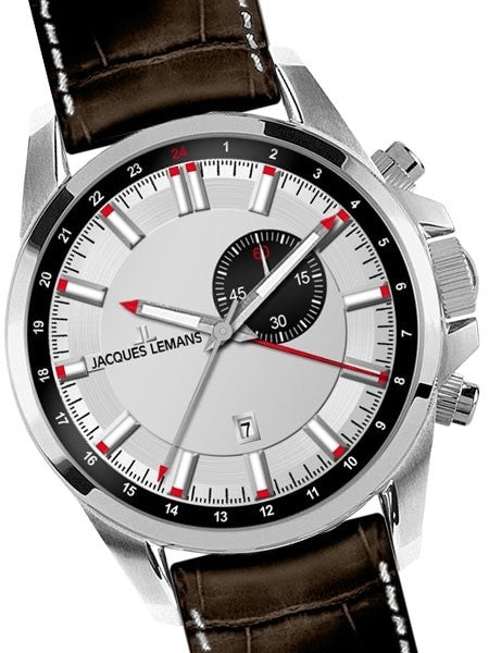 Jacques Lemans Liverpool Quartz GMT Watch with Alarm Funciton #1