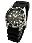 Scratch and Dent - Seiko Black 21-Jewel Automatic Dive Watch with Rubber Strap #SKX013K1 3