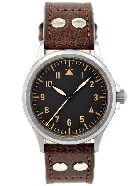 DIEVAS German Made Vintage Flieger Watch with Sapphire Crystal and a 39mm, 6Steel Case