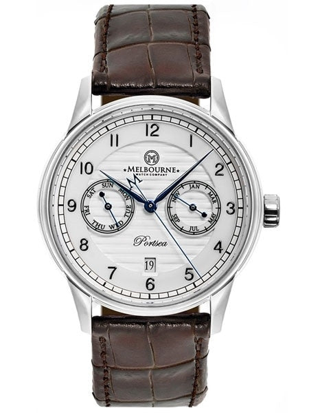 Melbourne Portsea Automatic Calendar Watch with White Dial, Sapphire Crystal #PS.40.A.CAL.01