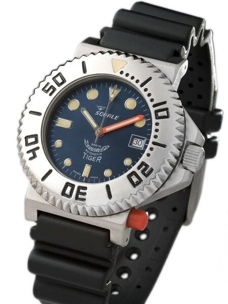 Squale Vintage Swiss Automatic Dive watch with Locking Bezel #Tiger-064-BLU