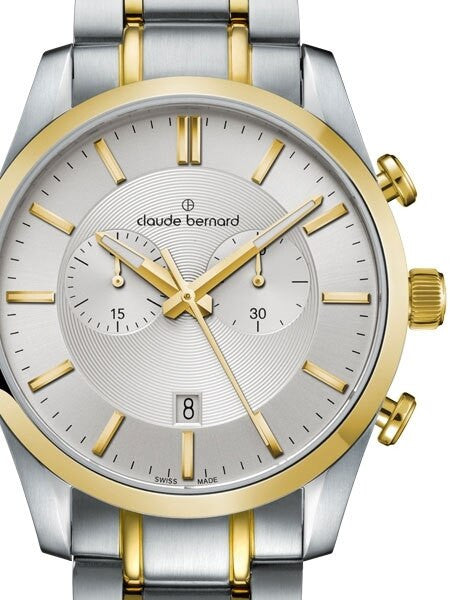 Claude Bernard Swiss Chronograph Dress Watch with Sapphire Crystal #10104-357J-AID2
